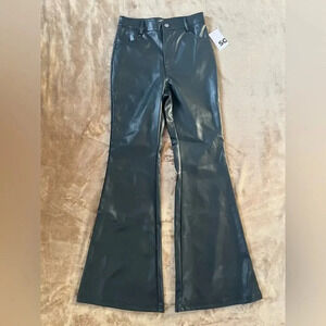 NWT SO Faux Leather‎ Flare Pant Women’s Size 7